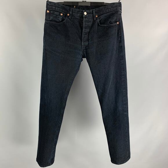 LEVI'S Size 34 Navy Straight cut Denim Jeans - Picture 1 of 1